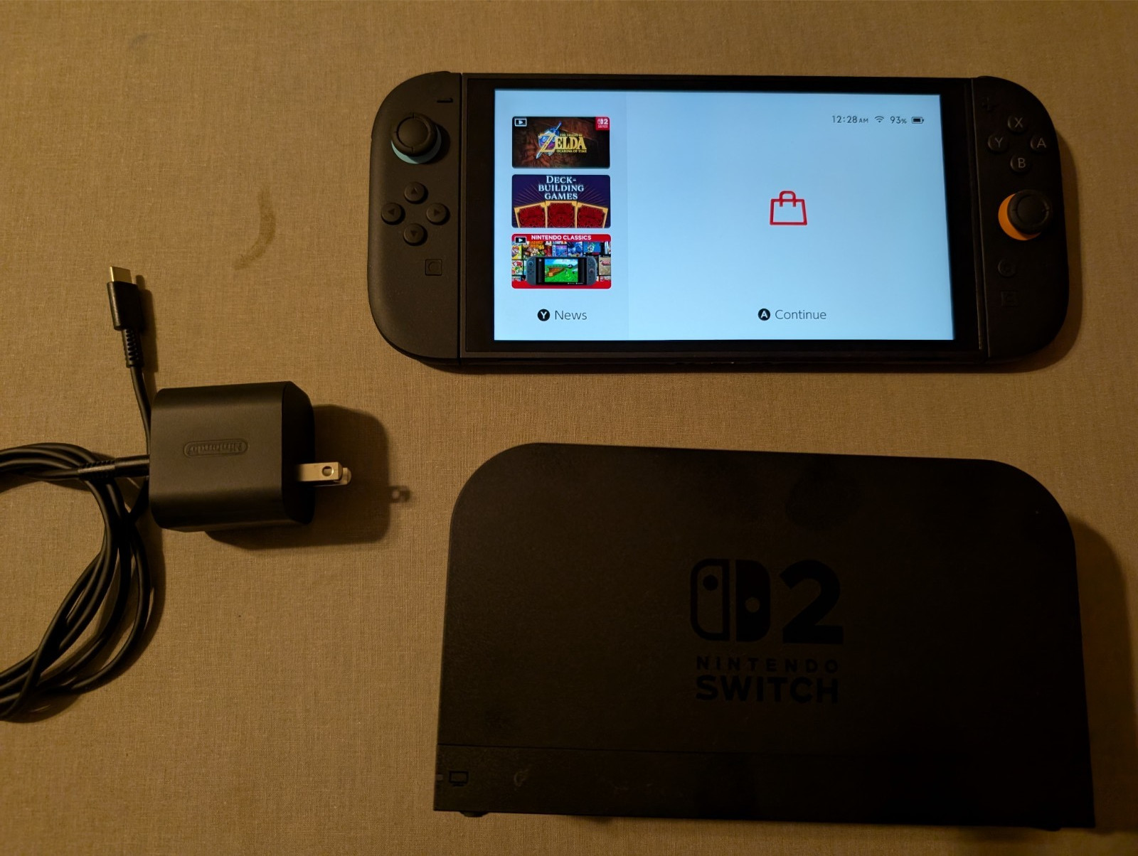 Out of Box Nintendo Switch 2 with Joy-Con, Dock, and Charger