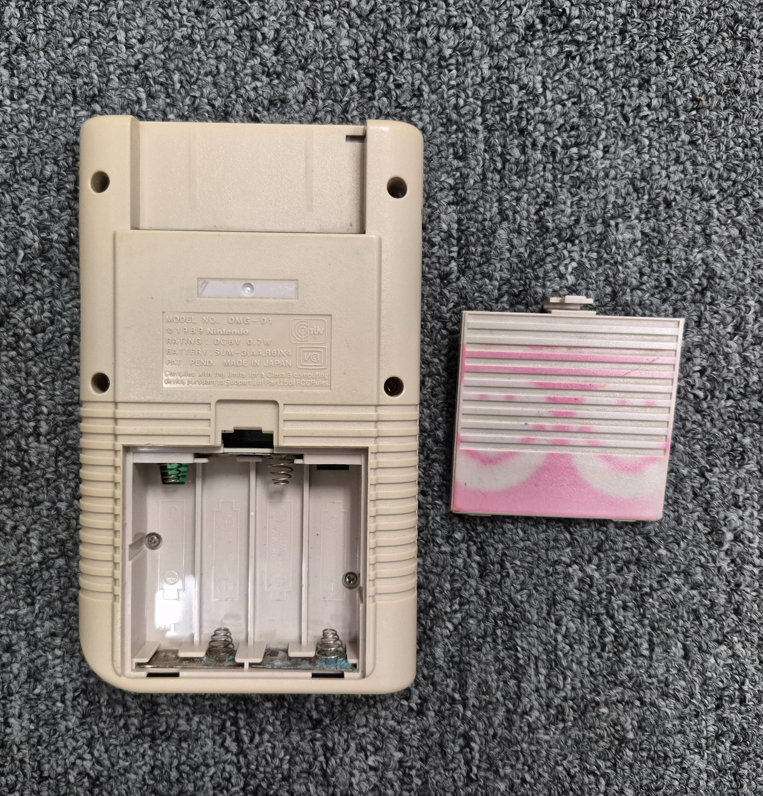 Nintendo Game Boy Launch Edition System Original GB Gray For Parts!