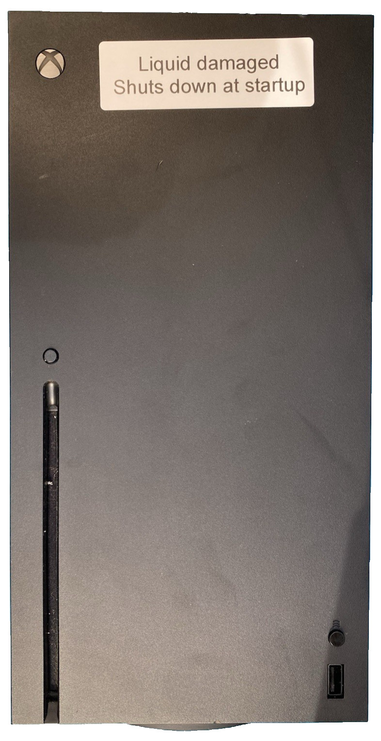 Microsoft Xbox Series X Black System CONSOLE ONLY-FOR PARTS/REPAIR Liquid damage