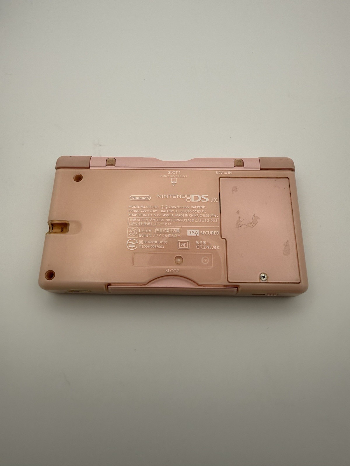 Nintendo DS Lite Pink Touchscreen USG-001 NTSC-J (Japan) Region Free Works Read