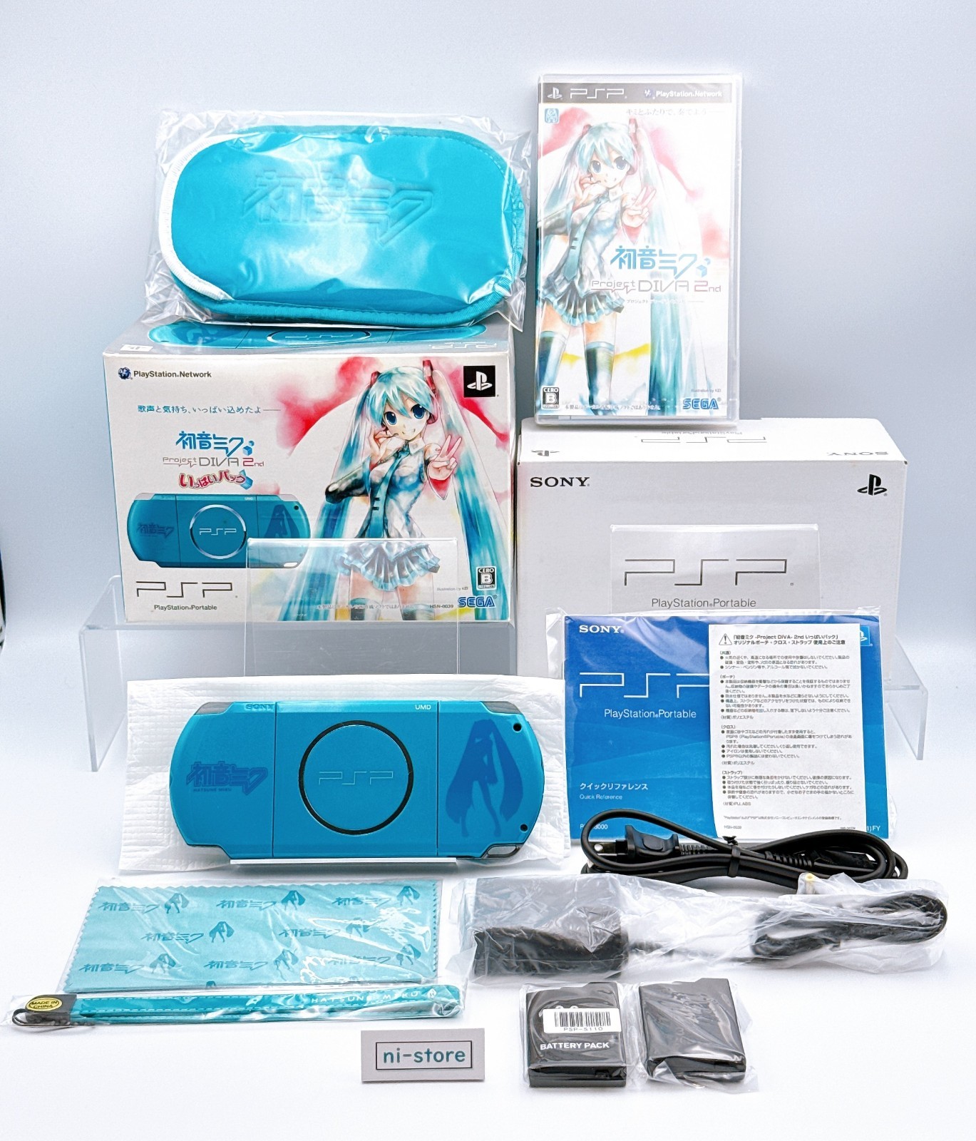 Sony PSP-3000 Console Miku Hatsune DIVA 2nd Limited Edition Box -Open box unused