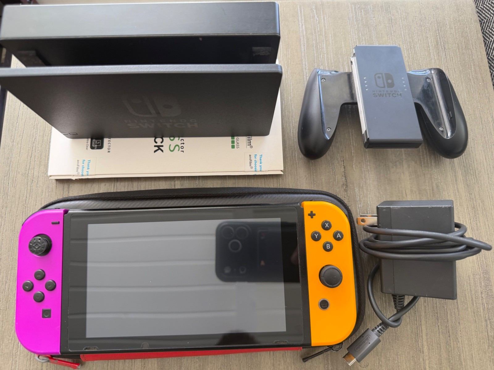 Nintendo Switch HAC-001(-01) Extended Battery Console Bundle w/Dock Case Charger