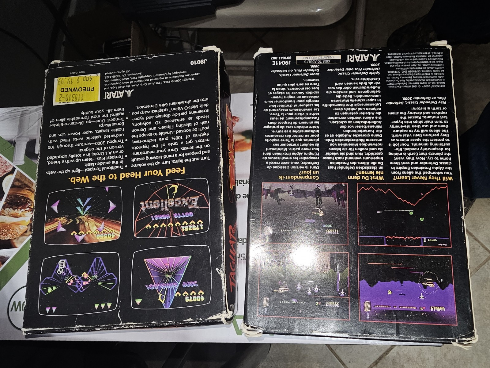 Atari Jaguar System Console 6 Games 2 New Controllers, Power Supply + Av Tested!