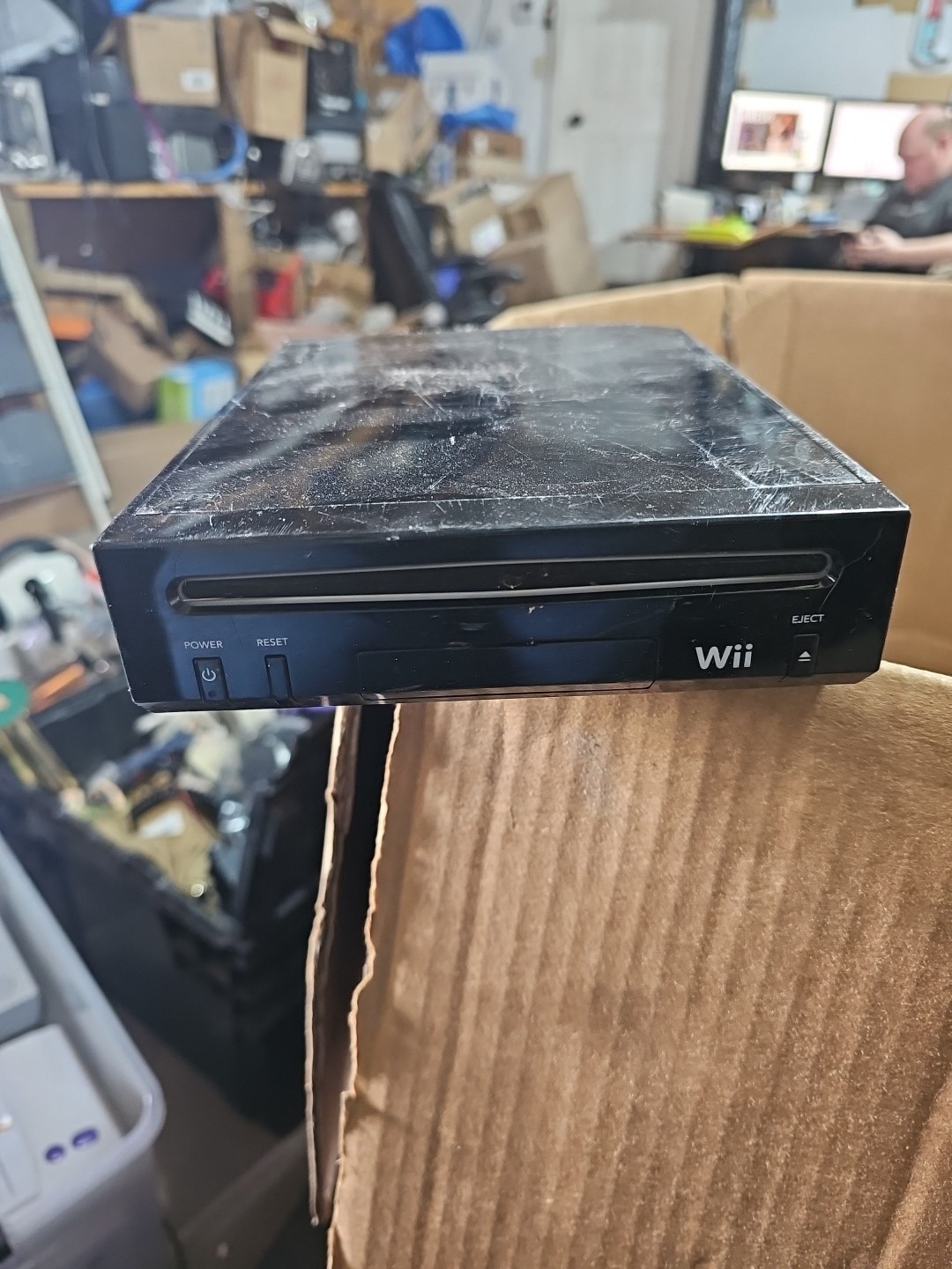 Nintendo Wii Console Black RVL-101 USA System Only No Controllers Tested Read