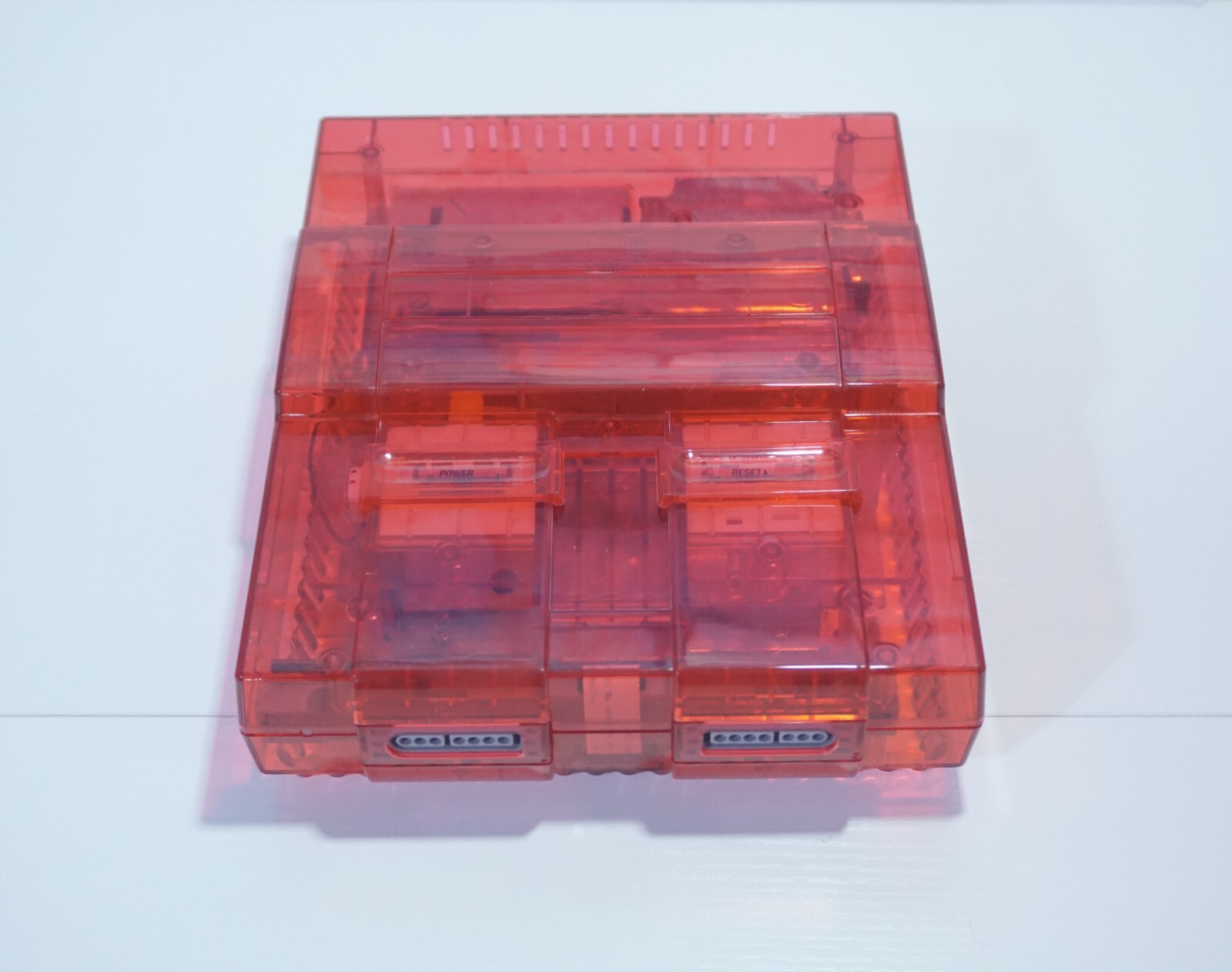 Authentic Transparent Clear Super Nintendo SNES Video Game Console SNS-001