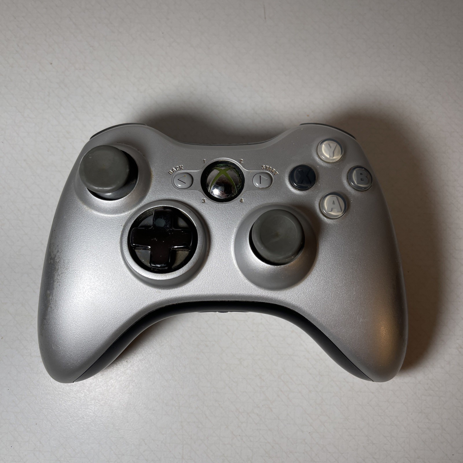 Two Microsoft Xbox 360 Controllers Untested No Backs With Cords And Microphone