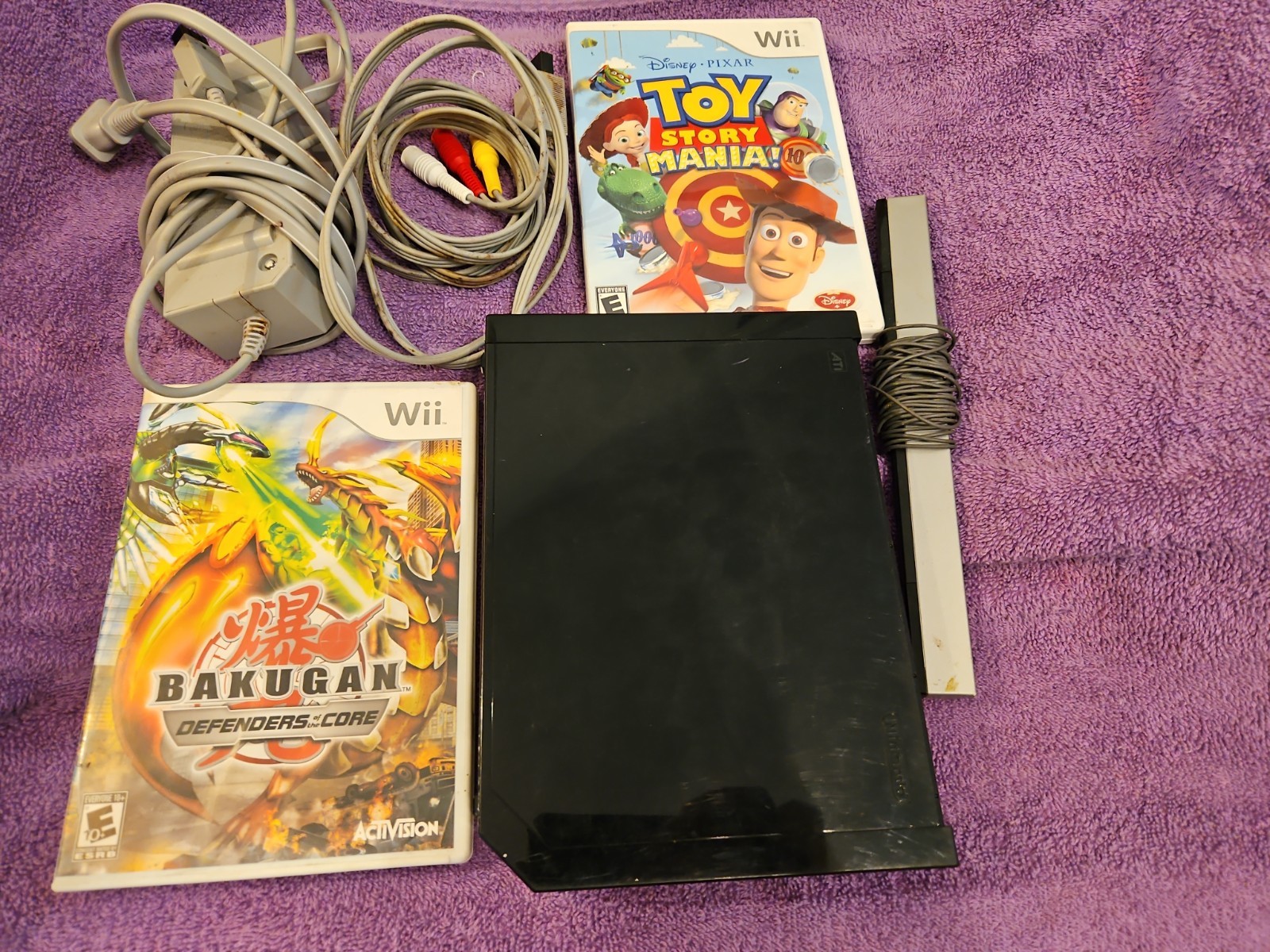 Wii Console With Two Games. No Controllers.