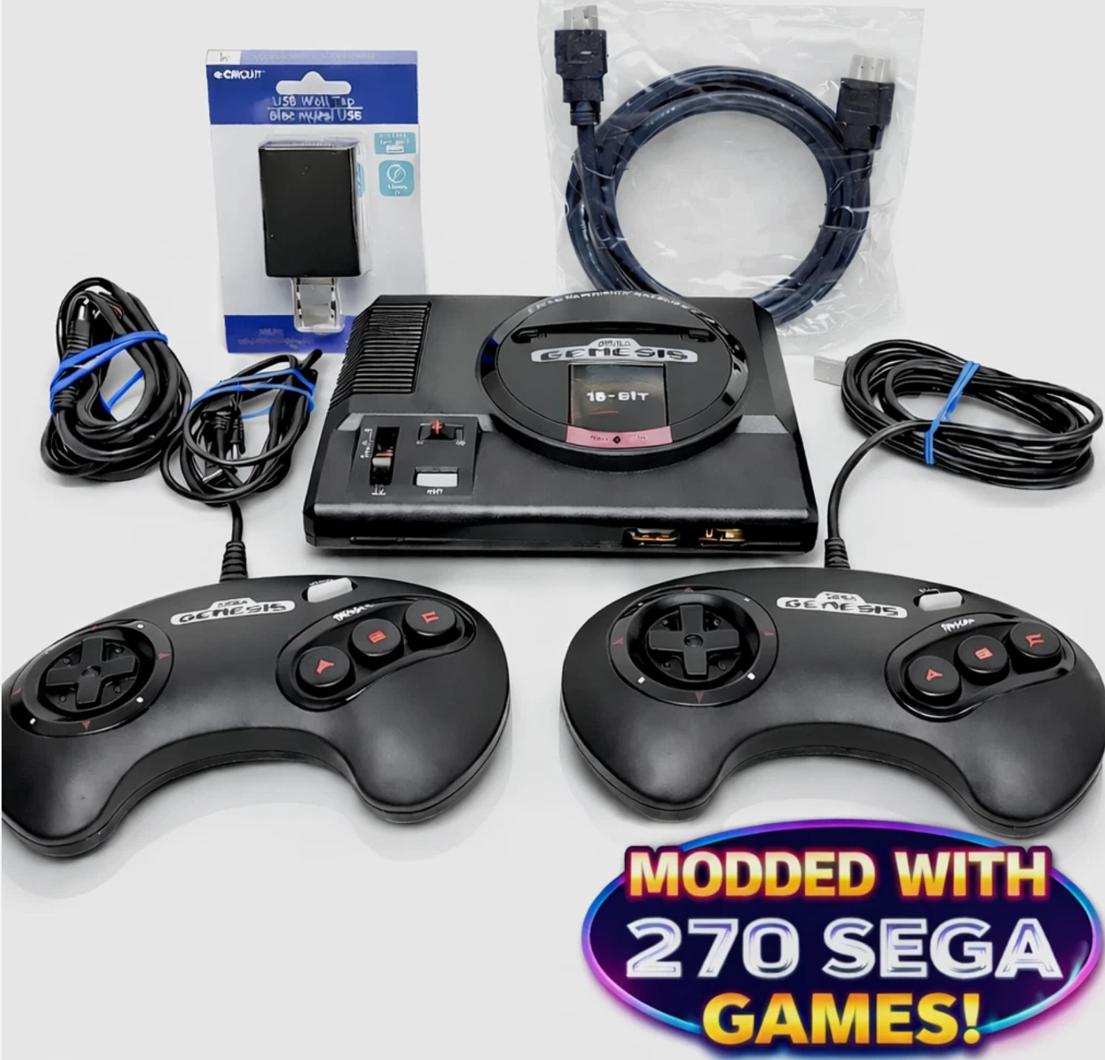 Sega Genesis Mini w/ 270 Official Classic Console 2 Controllers MK-16000 OEM