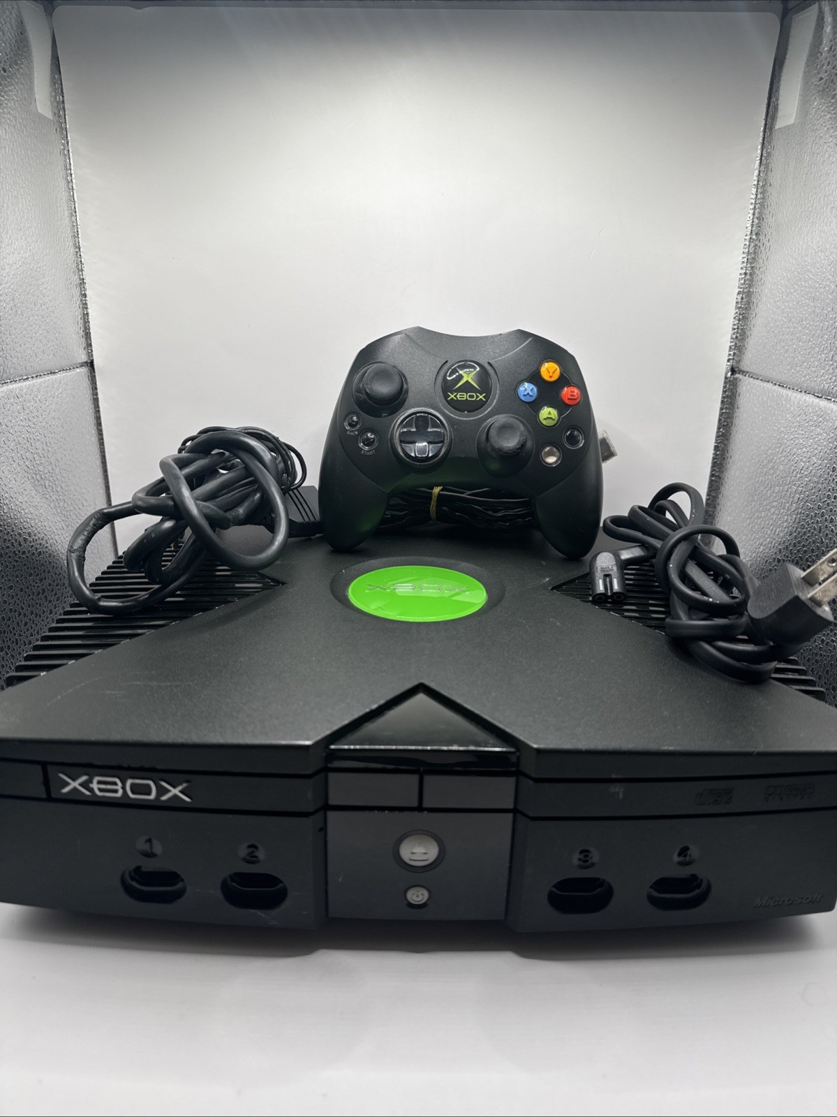 Microsoft Original Xbox Console Modded – Controller 3 Games – Tested