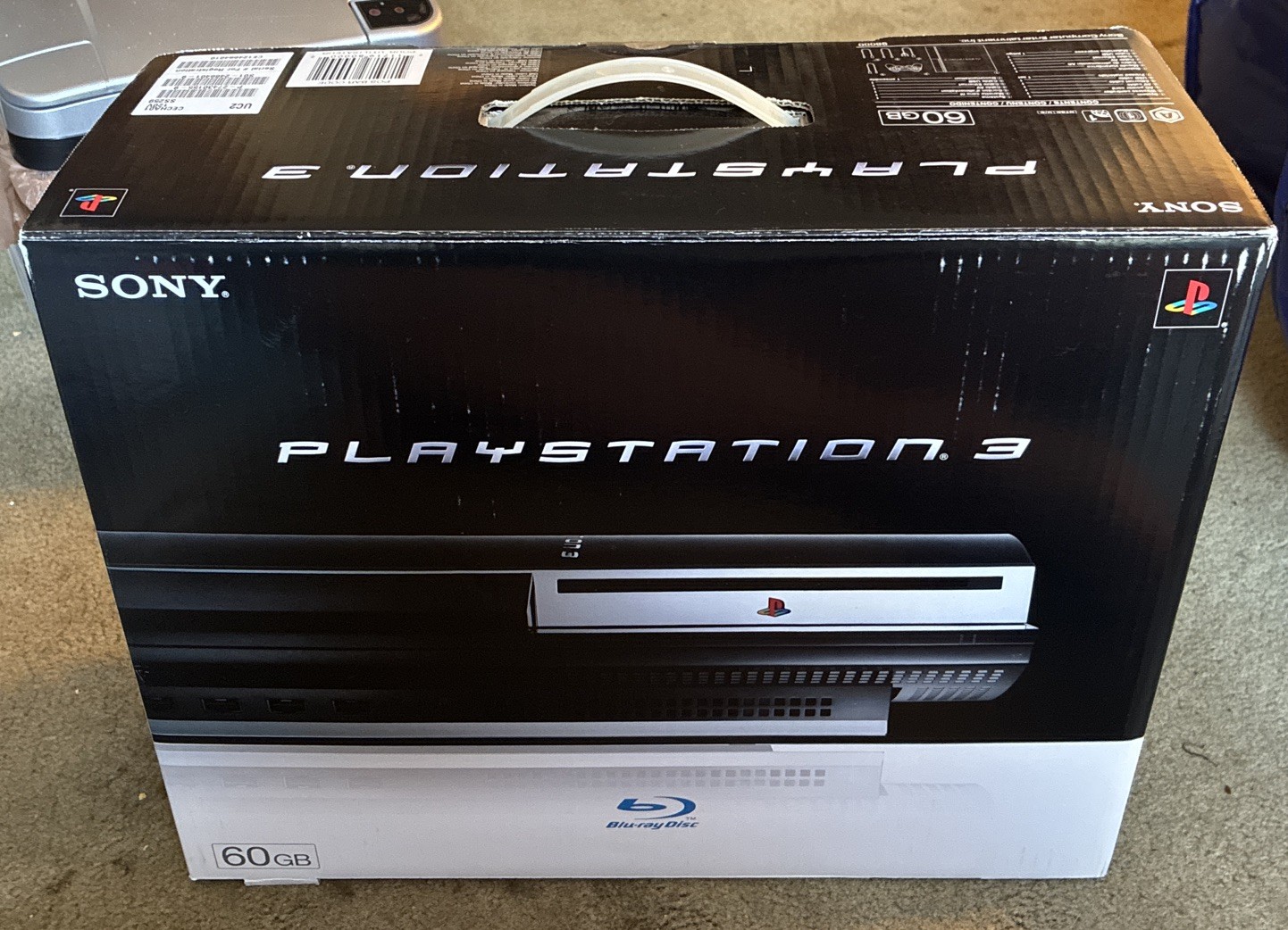PS3 60GB Backwards Compatible w/Box L@@K PS3 Console Yellow Light.No Controller