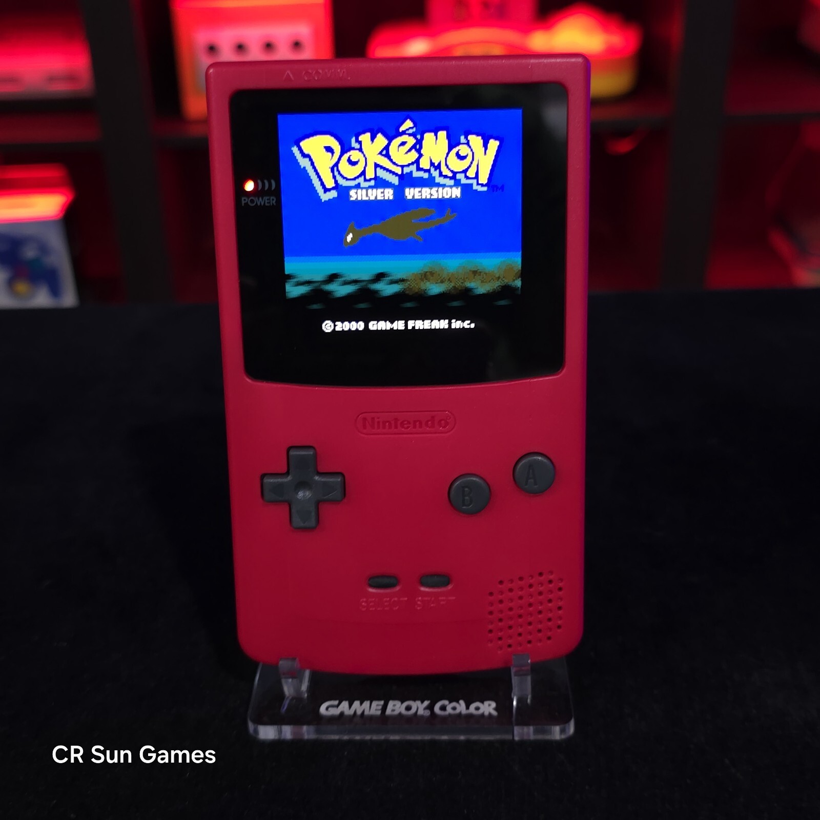 Berry Red Gameboy Color Console OLED Touch Screen GBC Game Boy