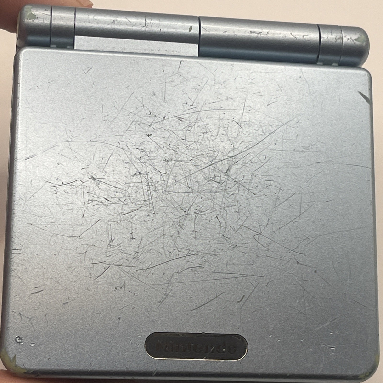 Authentic Nintendo OEM Game Boy Advance SP GBA SP – Pearl Blue AGS-001 + Charger