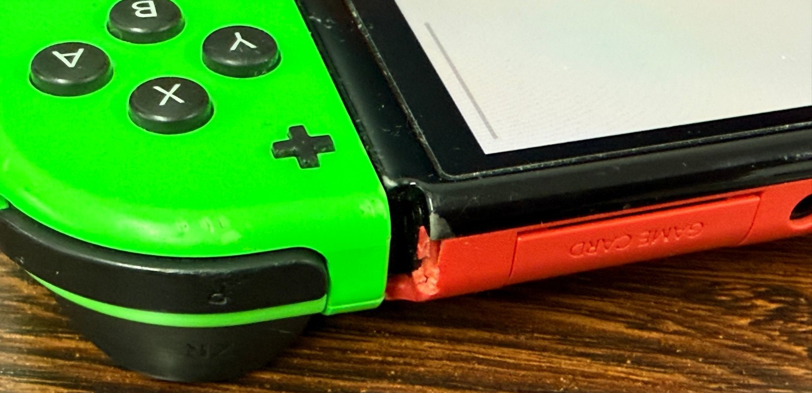Nintendo Switch OLED – Red Model – Fair Used Cond – Chipped Plastic – Works READ