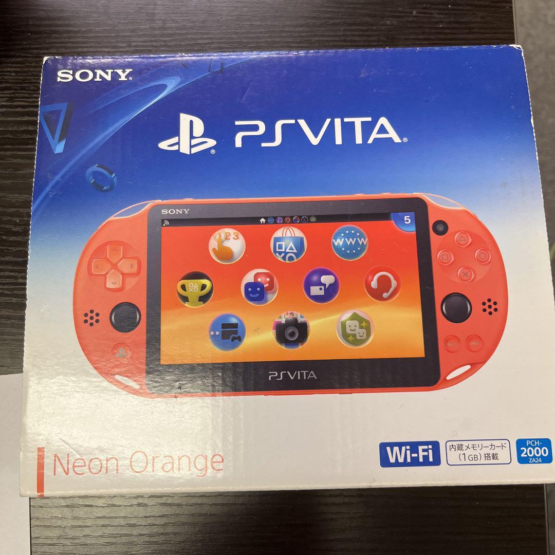 【Unused】SONY PS Vita PCH-2000 ZA24 Neon Orange Console Wi-Fi model Rare F/S