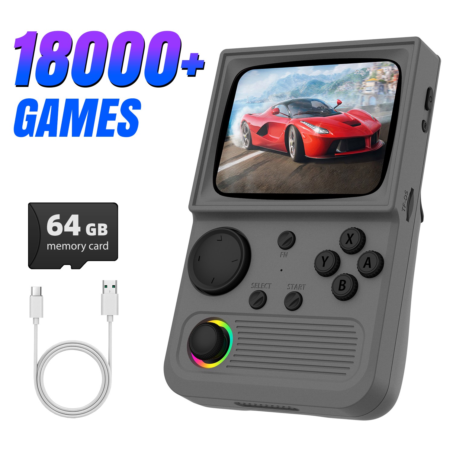 Retro TV Handheld Game Console 3.5” IPS Screen 22000