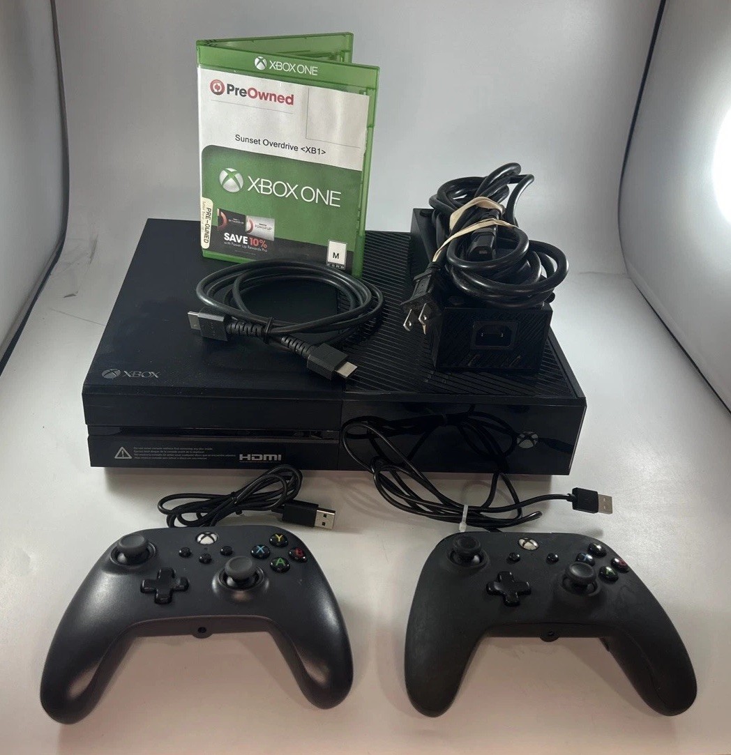 Microsoft Xbox One 1540 1TB Console Black Bundle 2 Controllers & Game
