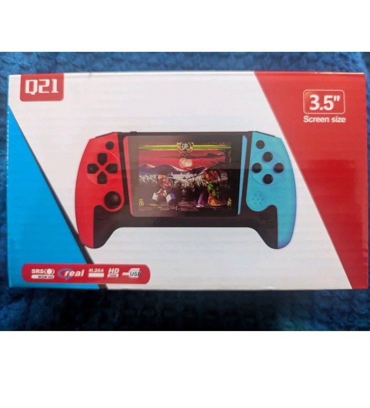 Q21 3.5” Handheld Retro Game Console Portable Gaming System Built-In Games USB