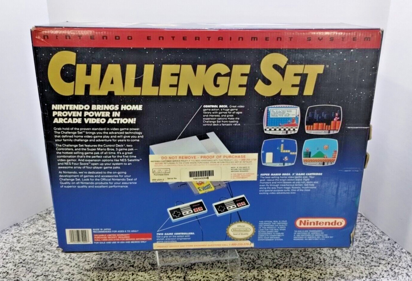 Nintendo Entertainment System Challenge Set NES Console in Box Tested Working