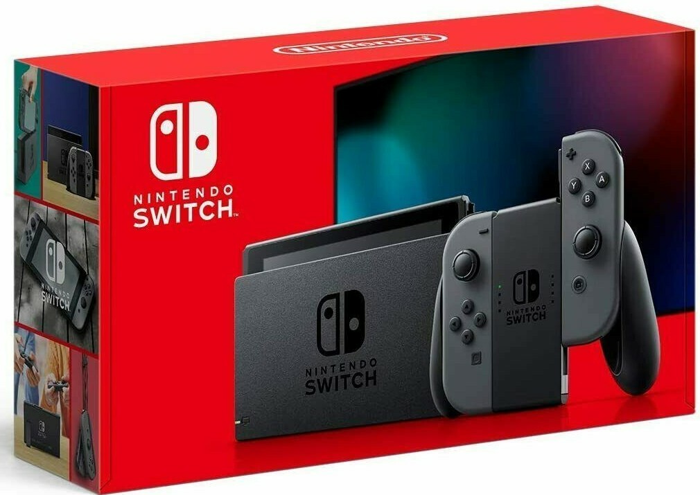 Nintendo Switch Console w/ Gray Joy Controllers 32GB – Open Box