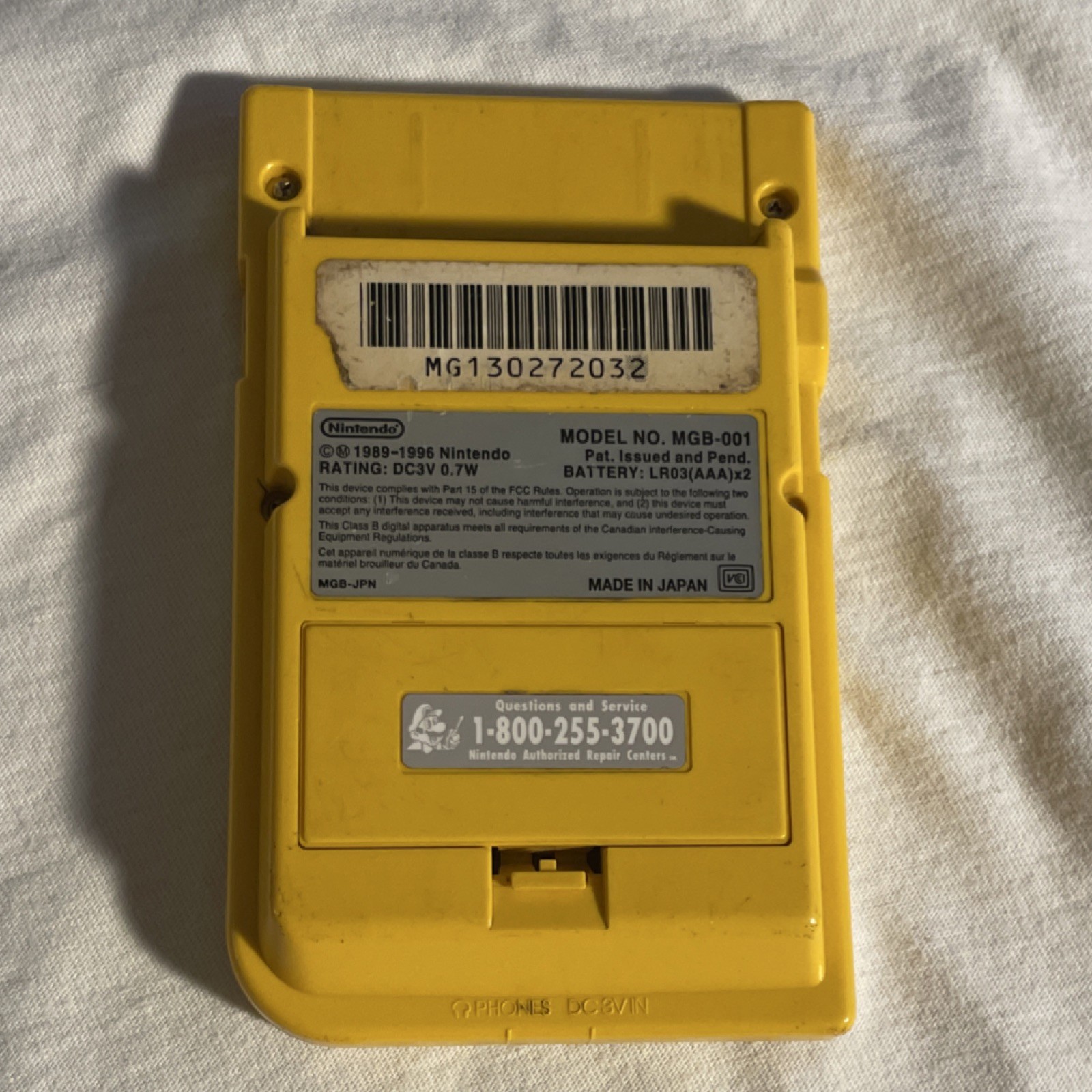 Nintendo Game Boy Pocket Yellow Handheld System Color Display