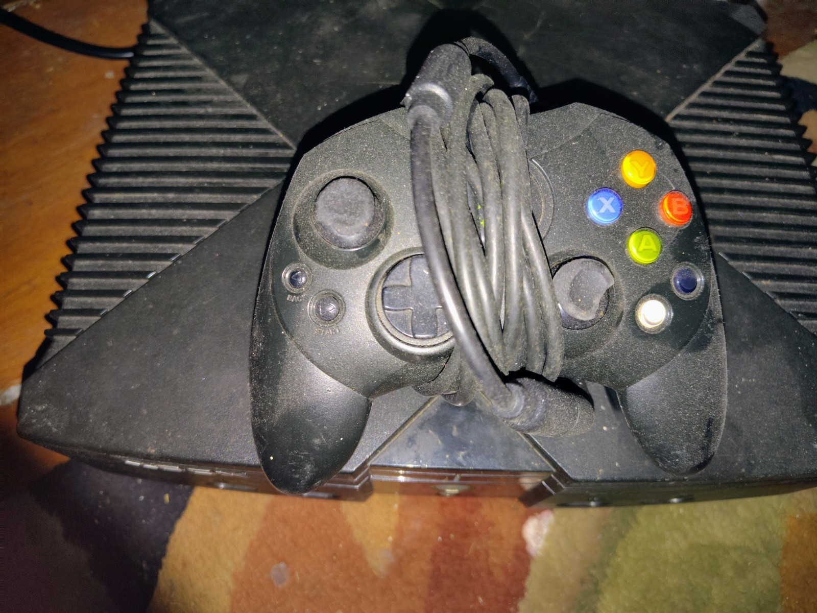 Microsoft Xbox Original Black Console Component RCA with Controller Multiplayer