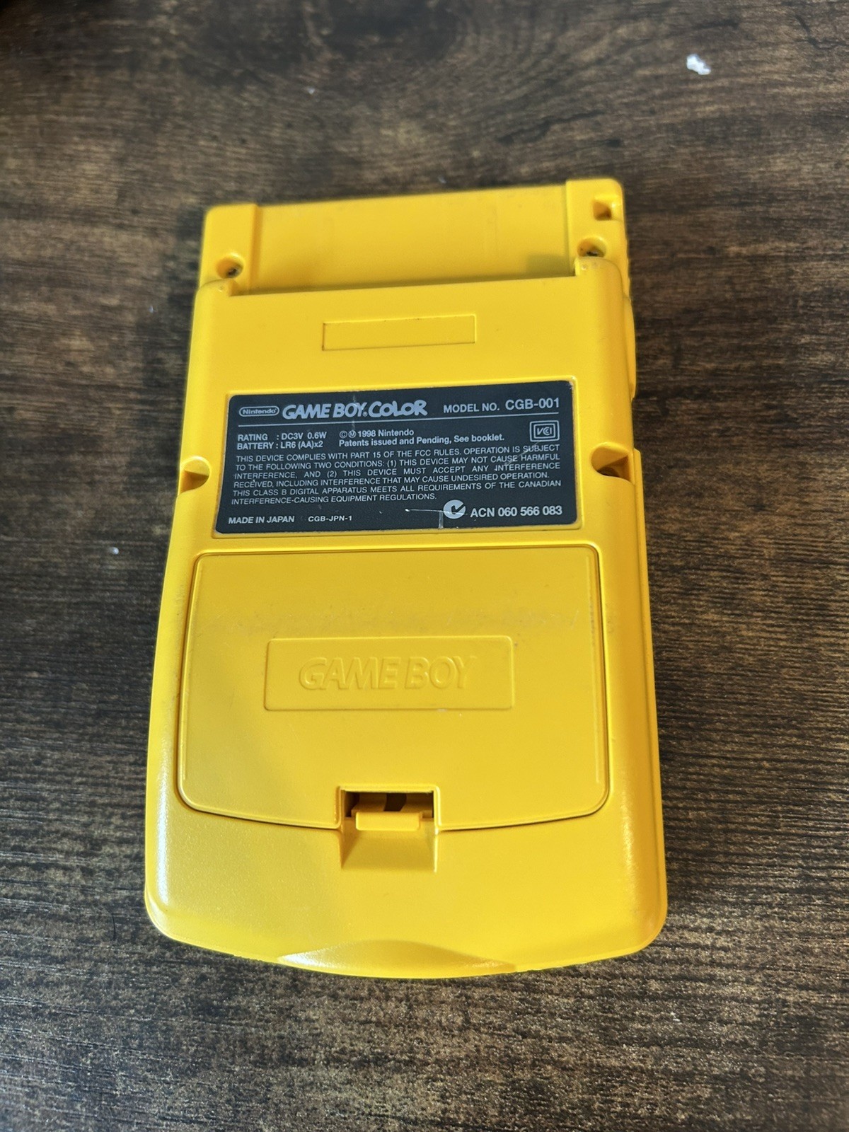 Nintendo Game Boy Color GBC Yellow Handheld Console CGB-001 NWOB