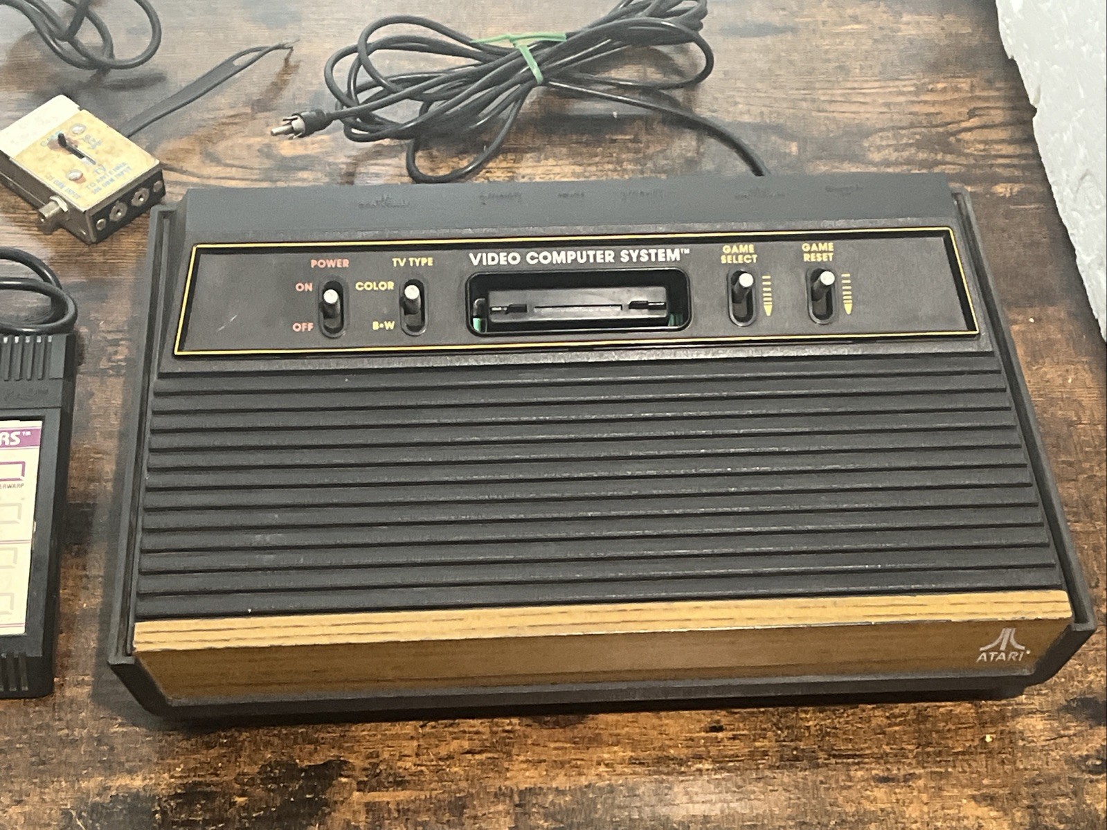 Atari CX-2600A 1980 Video Computer System CONSOLE ONLY Black/Brown UNTESTED