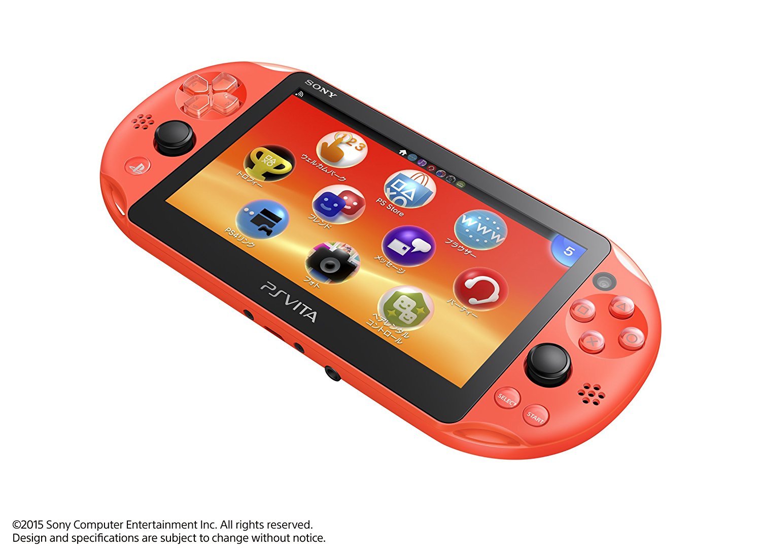 PlayStation Vita Wi-Fi Model Neon Orange PCH-2000ZA24 From Japan New