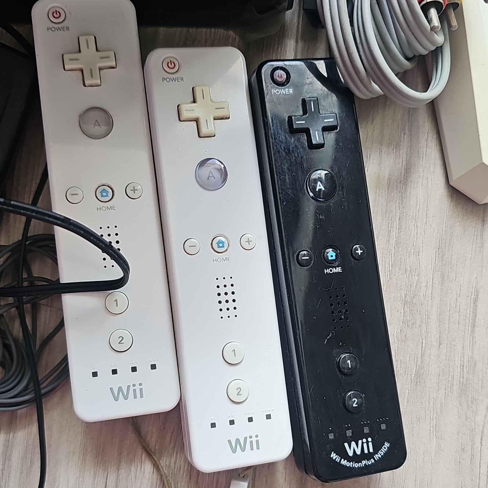 Nintendo Wii Video Game Consoles and Cables Set for Parts Only