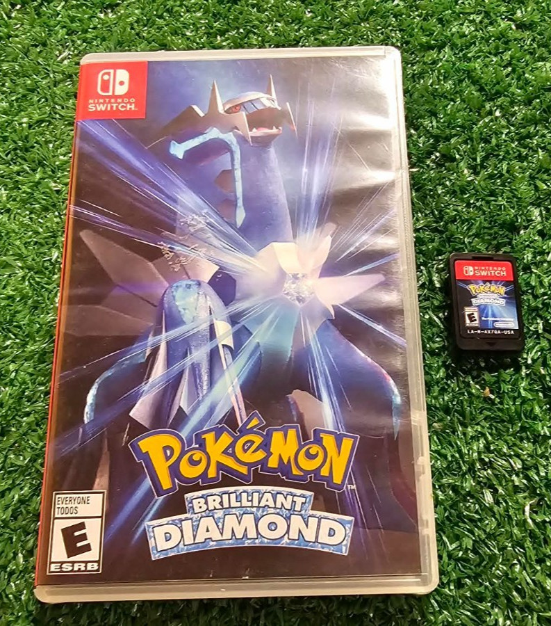 Nintendo Switch OLED HEG-001 Console Complete Bundle MINT with Pokémon Diamond